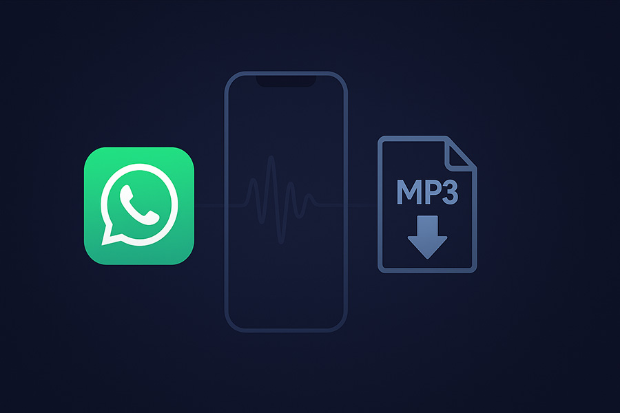 Pasar audio de WhatsApp en iPhone a MP3 (descargar y convertir online)