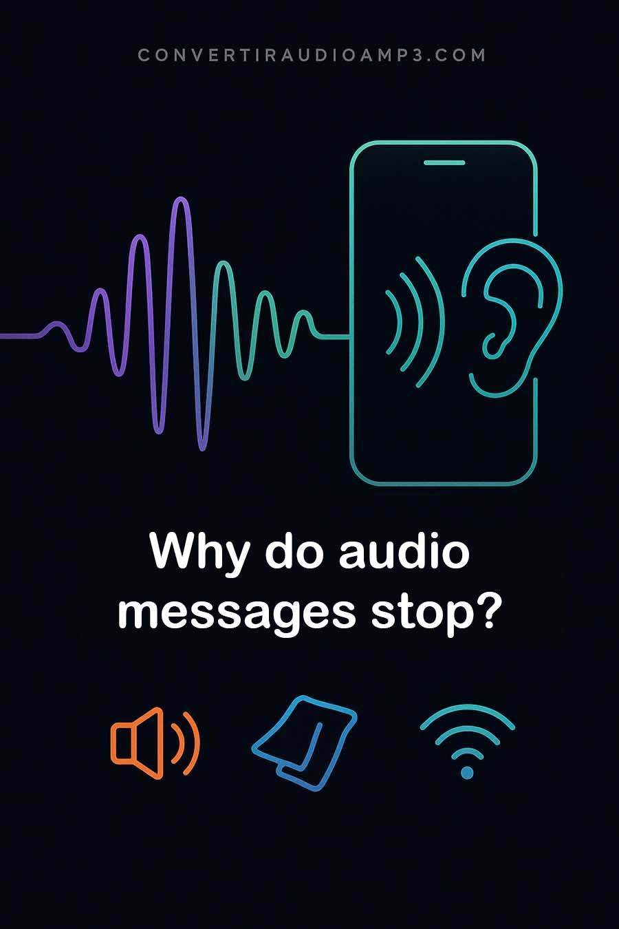 Illustration of the proximity sensor causing WhatsApp audios to pause. Shows why audios stop and the sensor’s role.